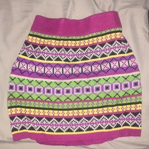 Derek Heart Multi color design skirt